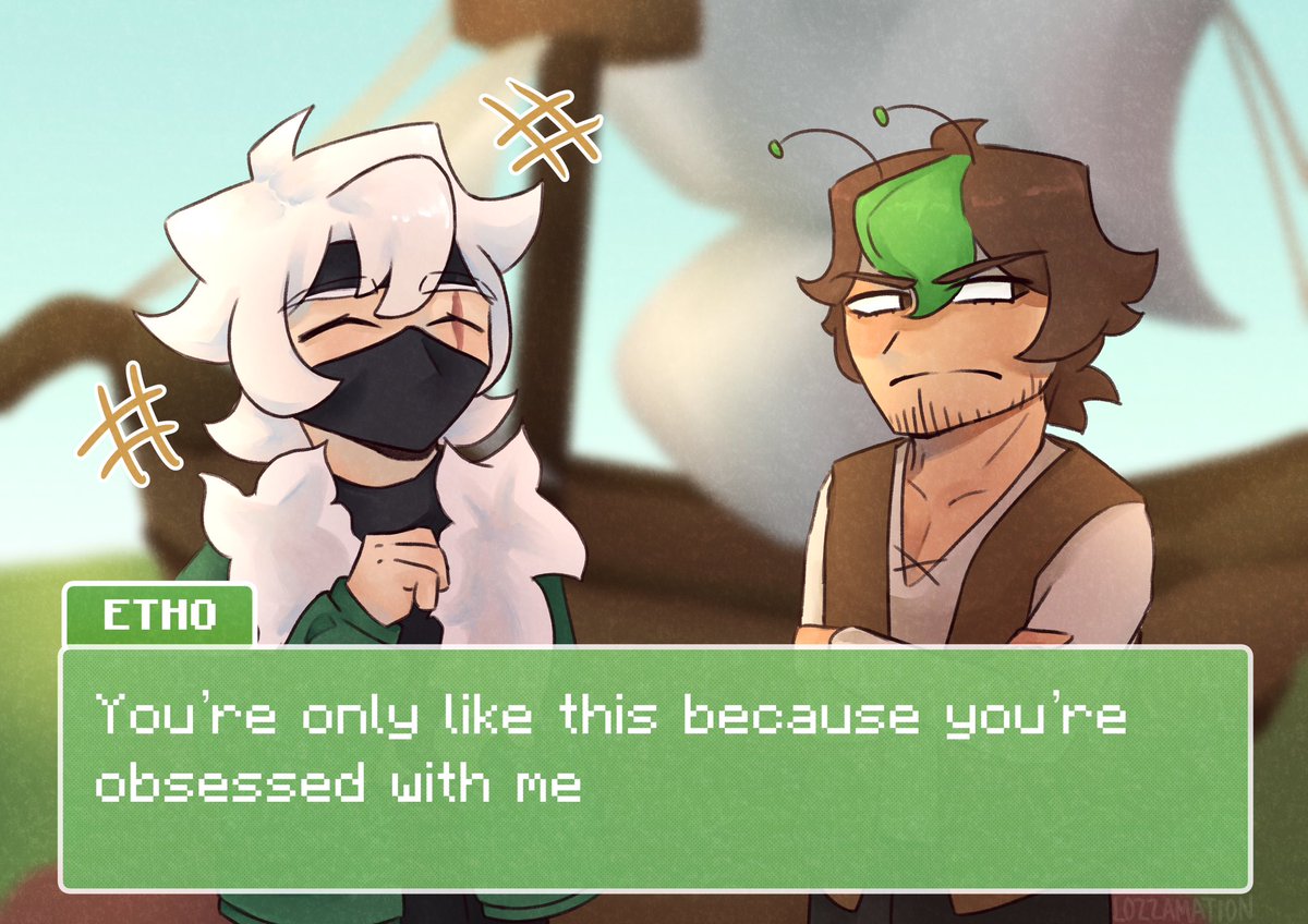 Lozzamation's tweet image. Boat Boys dating sim🤭 

[#ethoslabfanart #smallishbeansfanart]