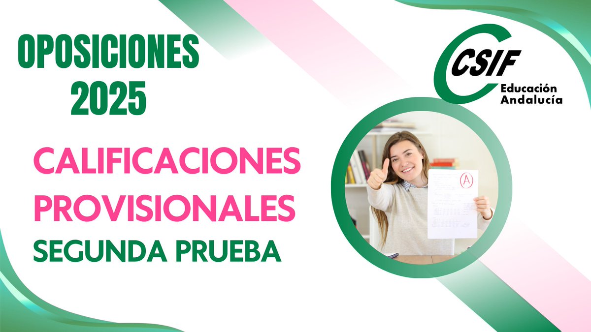 📚📚 #OPOSICIONES 2025 - PUBLICADAS LAS CALIFICACIONES PROVISIONALES DE LA SEGUNDA PRUEBA Y CALCULADORA DE ASIGNACIÓN DE PLAZAS

📋 Publicada las calificaciones PROVISIONALES de la SEGUNDA PRUEBA del procedimiento selectivo para el ingreso a los diferentes cuerpos convocados

📅