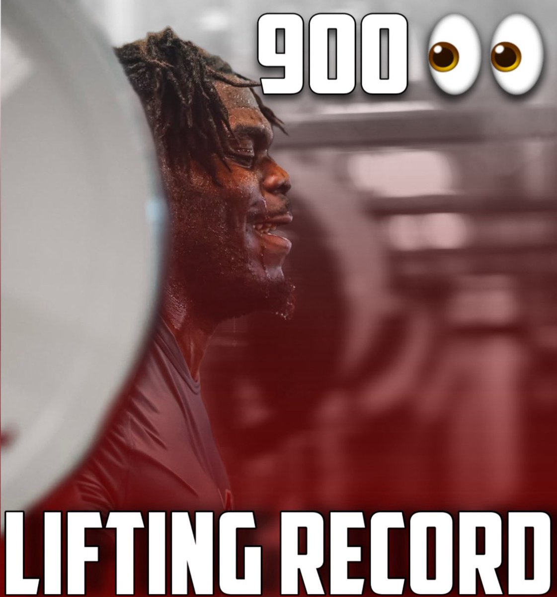 CrimsonCoverage's tweet image. Alabama offensive lineman Jaeden Roberts’ mother (@riley_twanisha) recently posted about her son breaking the Alabama record on squats.
“Big J.. Breaking records squatting 900lbs at Bama! Stay ready, so you don’t have to get ready! Roll Tide yall! @jaeden_kings @DJTheWarrior76”…