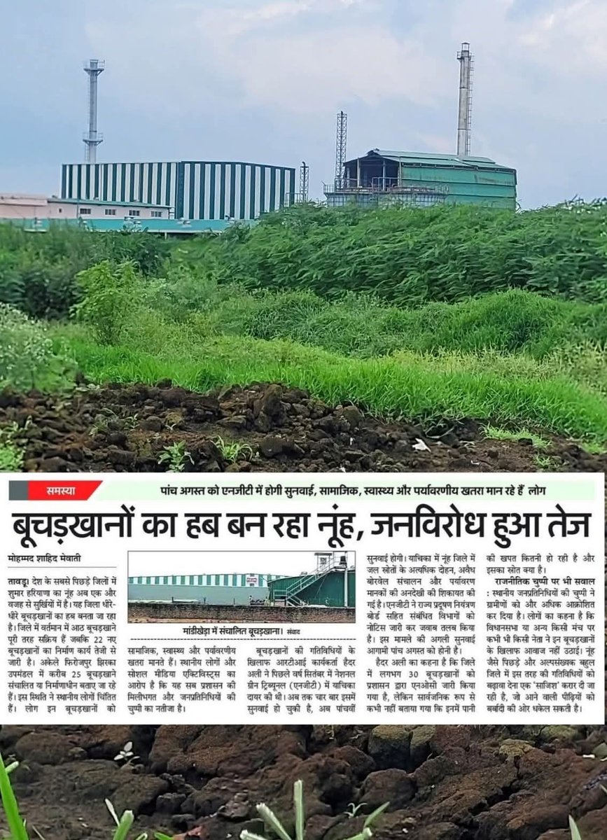 Juber_Ashraf's tweet photo. मेवात में चल रहे बूचड़खाने ज़हरीला धुआँ छोड़कर हमारे गाँवों की हवा और बच्चों की सेहत को बर्बाद कर रहे हैं।
कोई NOC नहीं, कोई नियम नहीं — सिर्फ़ बीमारी और प्रदूषण! 
मैं सरकार से माँग करता हूँ कि
इन पर तुरंत कार्रवाई हो
सारे अवैध बूचड़खाने बंद हों!

#SayNoToSlaughterhouseInMewat https://t.co/yfAN1wv8ND
