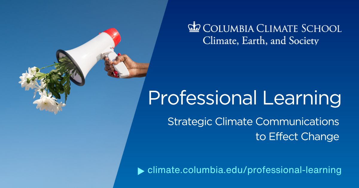 columbiaclimate's tweet image. 📢 Last chance to register for our summer 2025 virtual Professional Learning program led by @columbia_ncdp expert @j_devincenzo (Thursdays 5:50-8pm ET Jul 31-Sep 11). Learn to communicate climate issues with clarity and impact. ➡️ Register by Jul 24: climate.columbia.edu/content/strate…