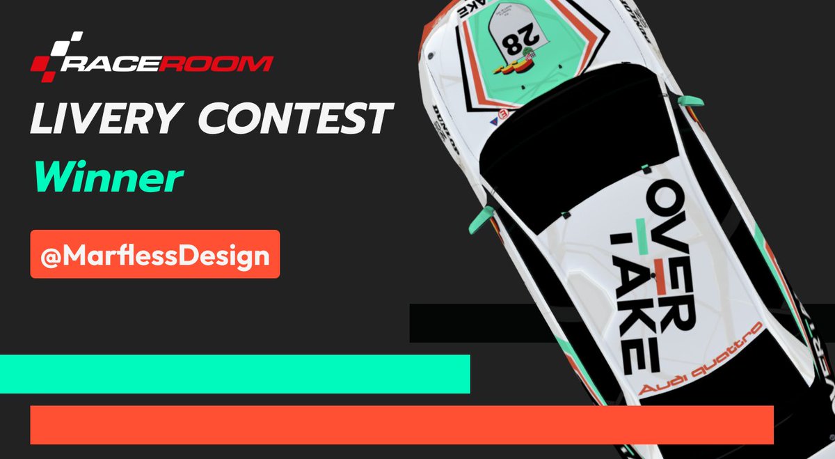 OverTake_gg's tweet image. 🏆 We have a winner of our Super Touring livery contest! Congratulations, MarflessDesign! You have won yourself the entire @raceroom content catalogue!
Both Michel and Rene will also be racing the livery in the upcoming series!
overtake.gg/news/overtake-…
#raceroom #overtakegg