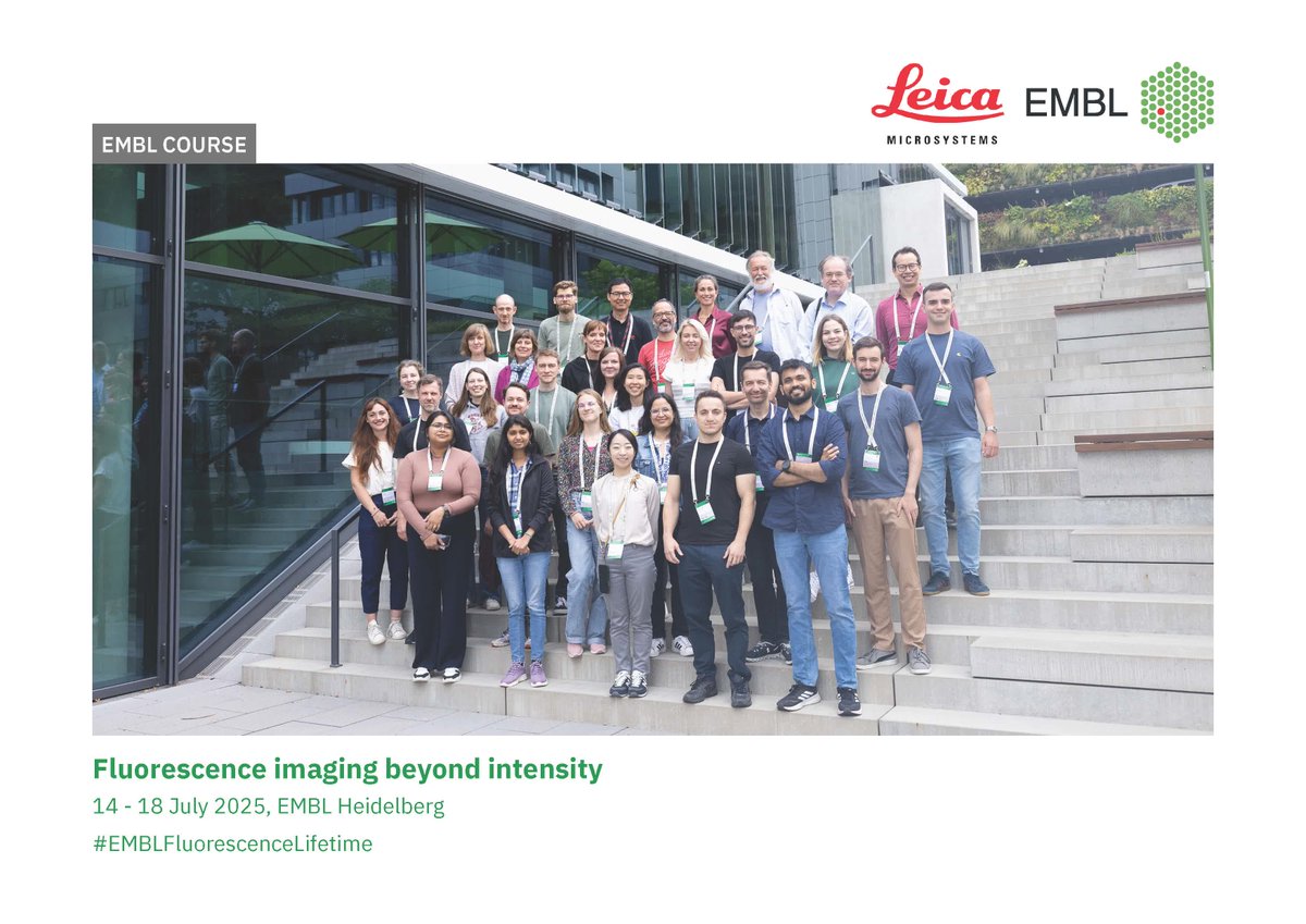 EMBLEvents's tweet image. Last Friday, we wrapped up #EMBLFluorescenceLifetime 🔬✨
Thank you to all the participants, trainers, speakers, and organisers who made this course such a success! We hope you enjoyed it and feel confident to put your new skills into action! 🤝
See you next time!
🔵…