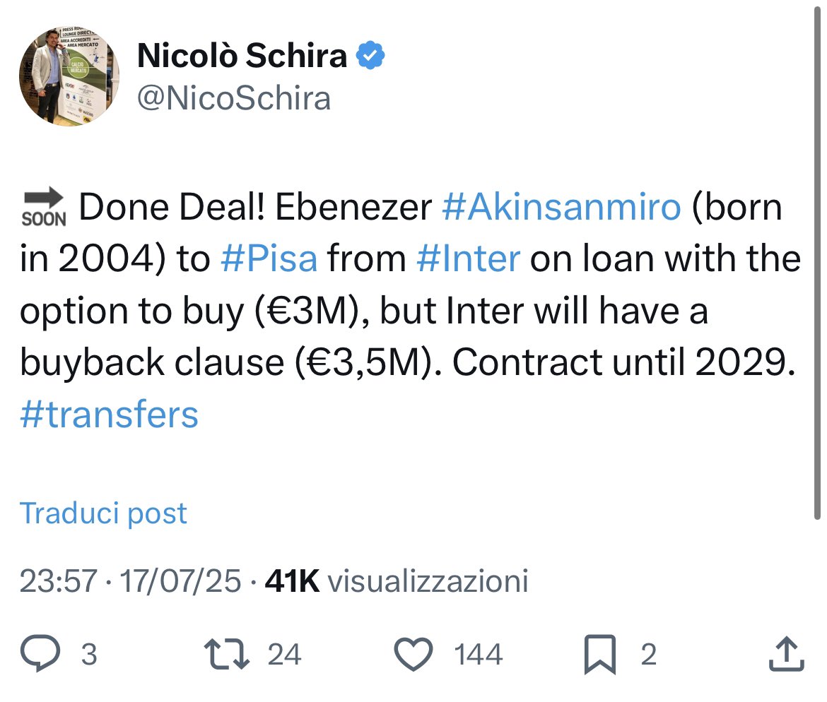Nicolò Schira tweet media