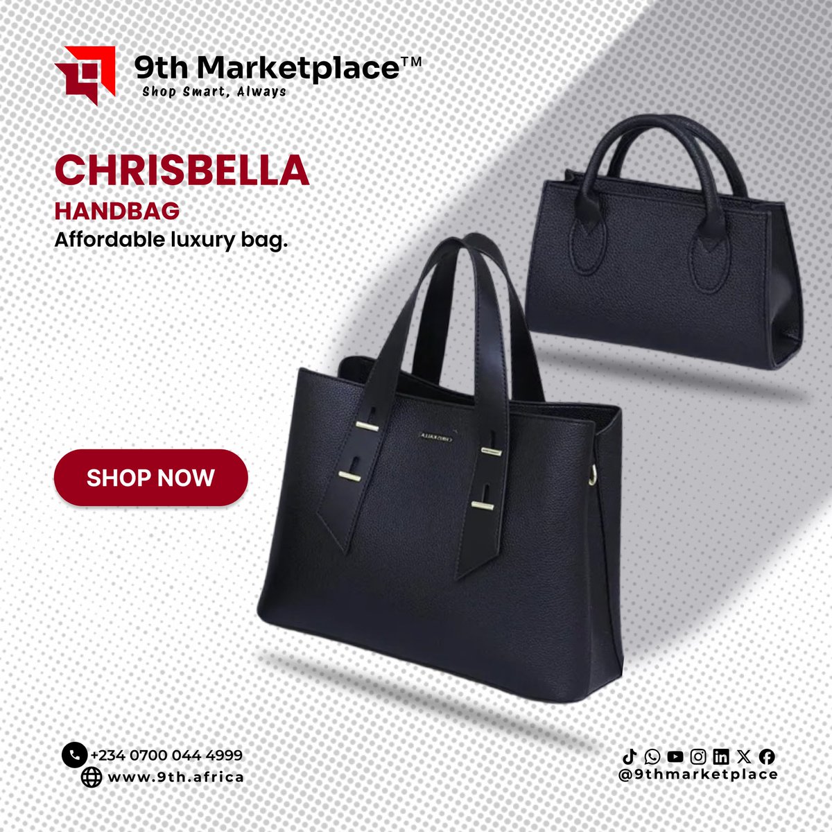 9thmarketplace's tweet photo. “Who says you can’t have it all? 
Chic design ✔️ 
Premium feel ✔️ 
Budget-friendly ✔️ 
Chrisbella at 9th Marketplace! #ShopSmartAlways” #9thmarkeplace  #shop9th #shopsmart #madeforyou #naijatotheworld #smartshopping https://t.co/dZnU4G6PoW