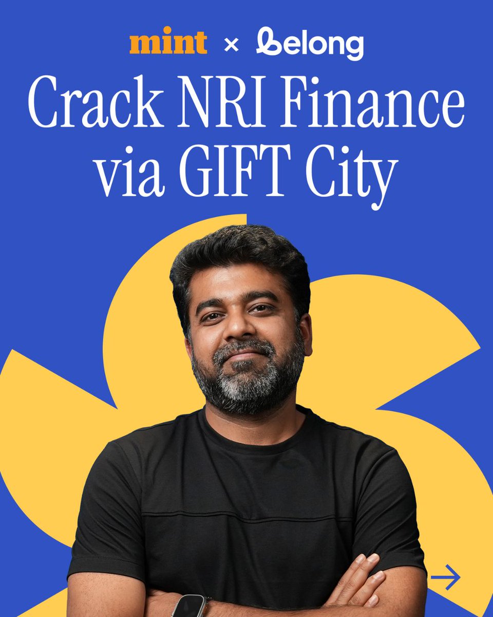 GetBelong's tweet image. GIFT City has been called India’s “mini Singapore” for finance. But what does that really mean for you as an NRI?
Our CEO, @ankurc07 will be unpacking it all with @ActusDei on @livemint Extra Class.
July 23 • Register for free: livemint.com/extraclass-nri
