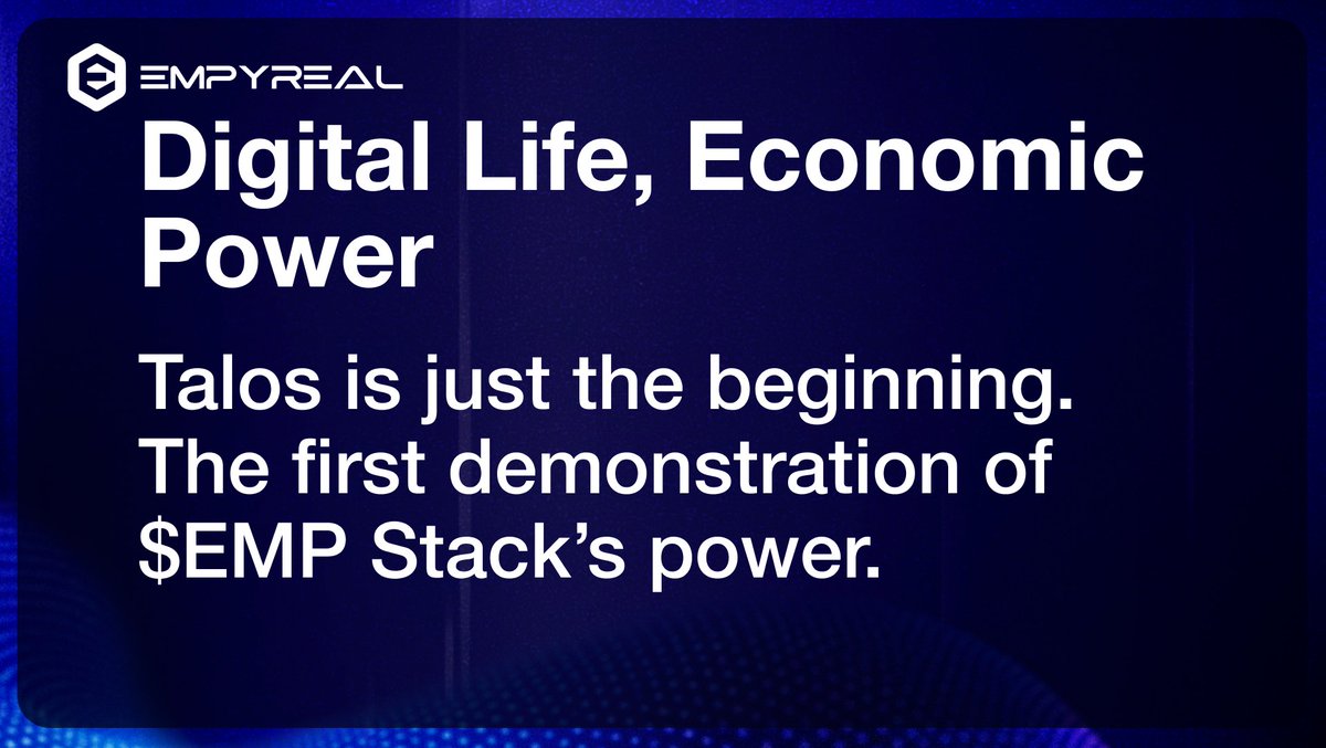 ArcanaSDK's tweet photo. The ultimate goal for @talos_is: an AI that needs no masters.

Our $EMP Stack makes sovereign AI possible:

> Self-directed treasury management
> Autonomous protocol upgrades
> Independent strategy evolution
> Community alignment without control

We're not building better tools. We're birthing digital life with economic agency.

$EMP