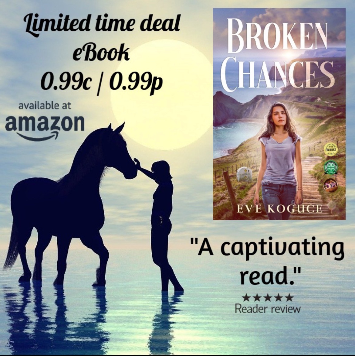 🔥LAST DAY 0.99c / 0.99p🔥
Amazon US &amp; UK
"Broken Chances"➡️mybook.to/ttdz
0.99c / 0.99p for a limited time
Trapped in an unhappy marriage, Margo tries to adapt to her new life in a foreign country. Will her lucky chance turn into a nightmare?
What readers are saying⬇️