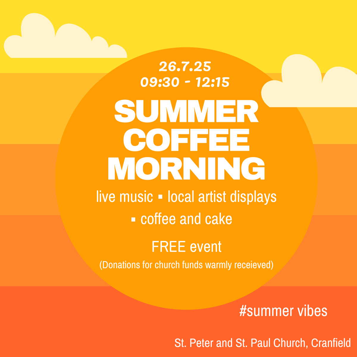 Come along on Saturday and kick-start your summer!