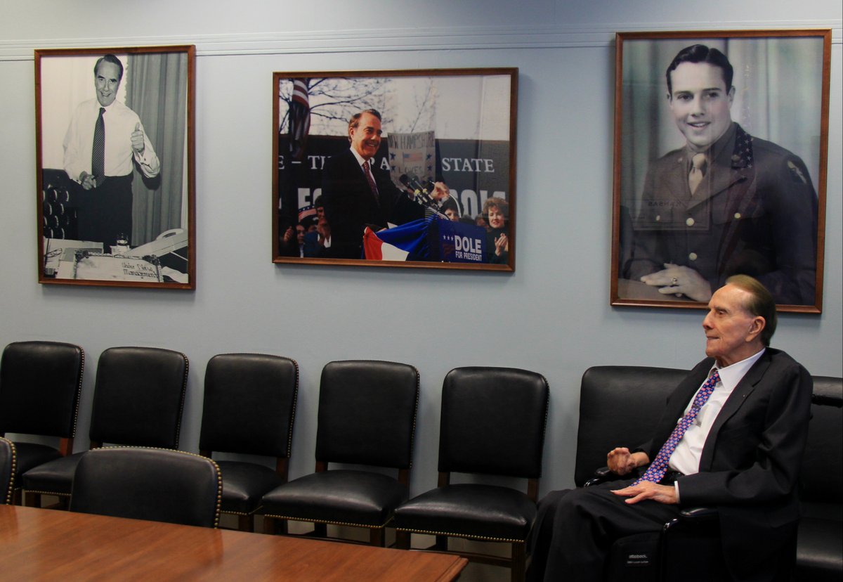 JerryMoran's tweet image. On this date in 1923, a great Kansan and American hero was born – Senator Robert J. Dole. From serving on the battlefields in Europe during WWII to leading the U.S. Senate, Sen. Dole dedicated his life to serving Kansas and our country. In my office in D.C., I have a room called…