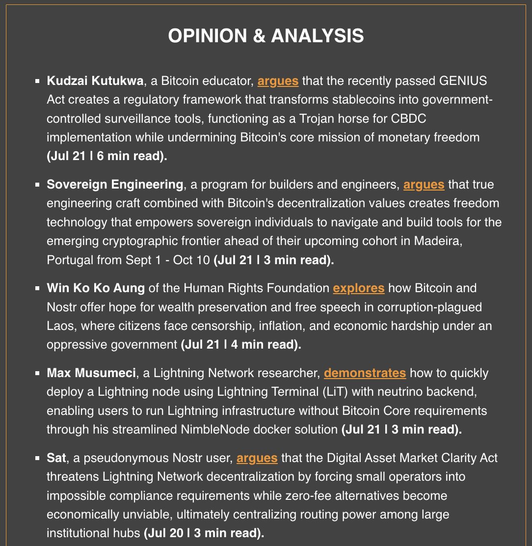 BTCBreakdown's tweet image. Issue #308 of Your Daily Bitcoin Breakdown newsletter is now live! Check out today’s top stories and a sneak peek at the latest Opinion & Analysis section. Full issue available here: btcbnews.com/308 #BitcoinOnly