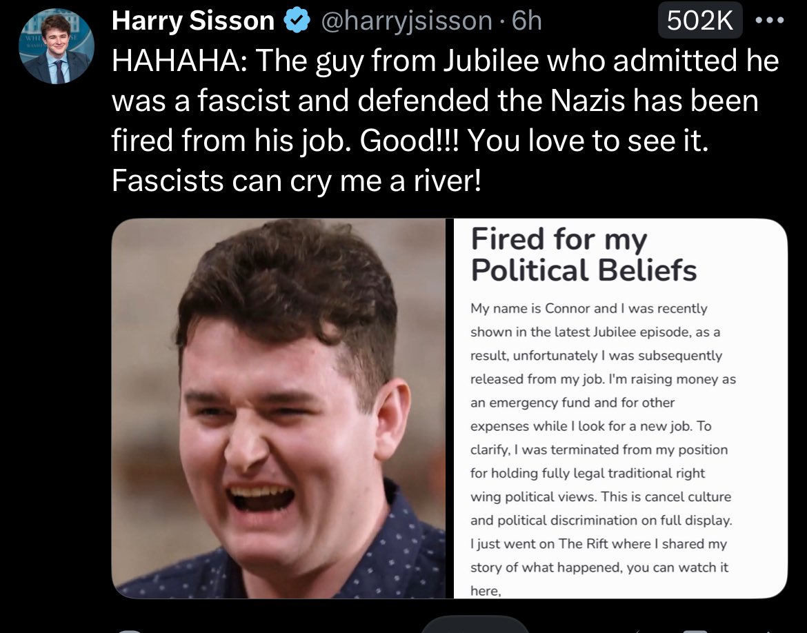hayasaka_aryan's tweet image. “COLBERT WAS CANCELLED OVER HIS POLITICS, FASCISM”
“Haha this nazi lost his job over his politics”
