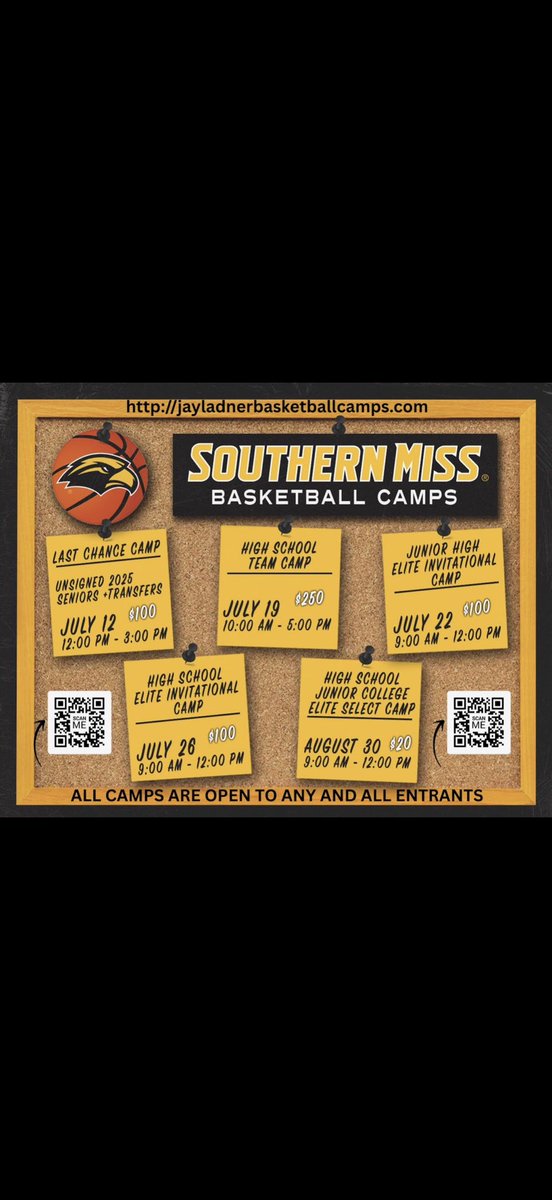 Sign up at Jayladnerbasketballcamps.com for all HS/JUCO Prospects July 26/August 30th!