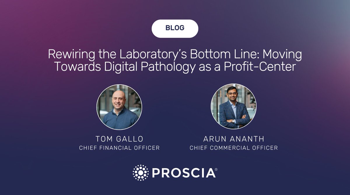 Proscia's tweet image. The numbers don’t lie.  

#Digitalpathology is already delivering millions across our lab network–&amp;amp; it’s just getting started.  

Our CCO Arun Ananth + CFO Tom Gallo unpack the mechanics:   
-AI-driven #pathology is stabilizing margins   
-RWD is turning into new revenue…