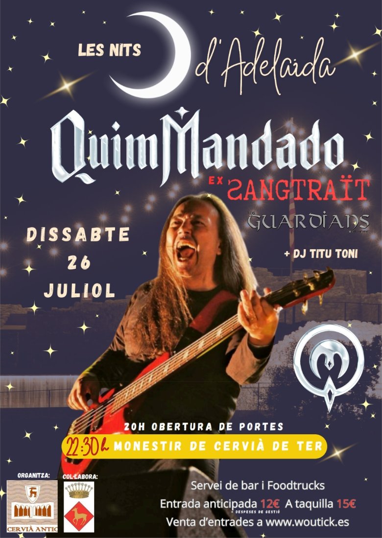 🎶 Aquest dissabte Cervià de Ter acollirà el concert de Quim Mandado, interpretant els grans èxits de Sangtraït i Los Guardians del Pont!

📅 26 de juliol
📍 Monestir de Santa Maria
ℹ Entrades a taquilla 15€

👉🏾 turismegirones.cat/esdeveniment/l…

#turismegirones