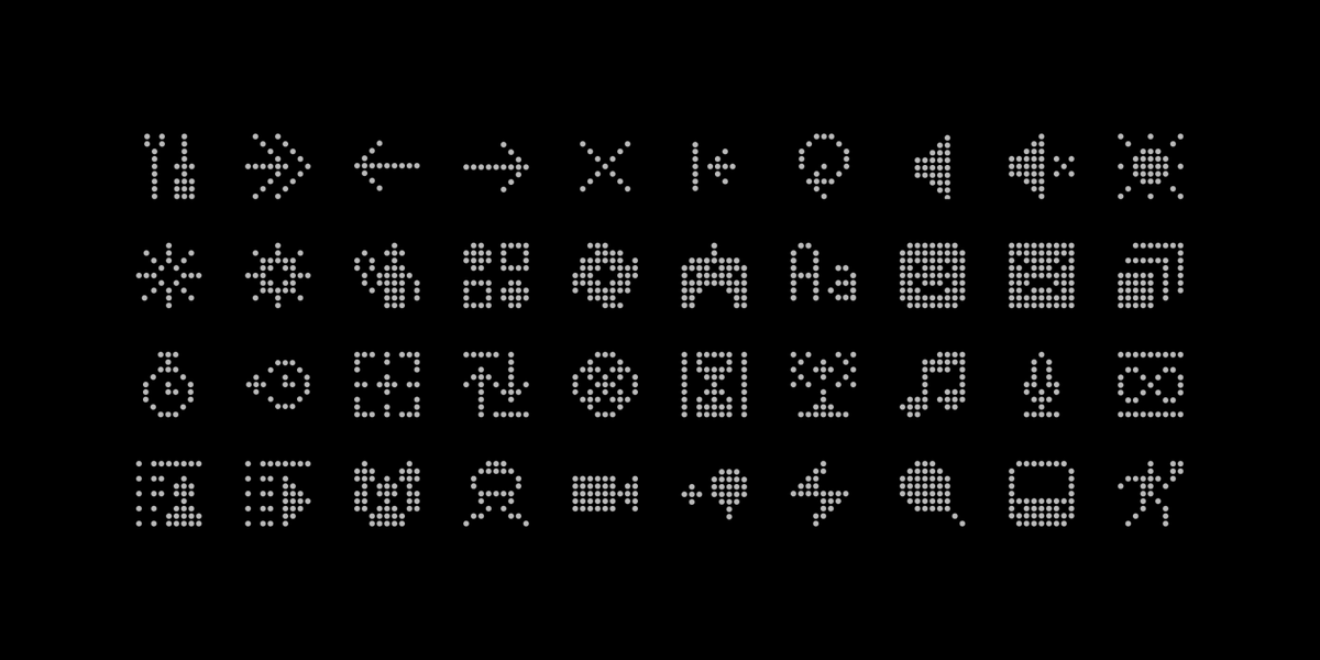 streamlinehq's tweet image. Dot matrix UI icons that feel straight out of a retro-future terminal πΎ
Design by @Arkotypeco and @CorySchmitz for C-Smash VRS