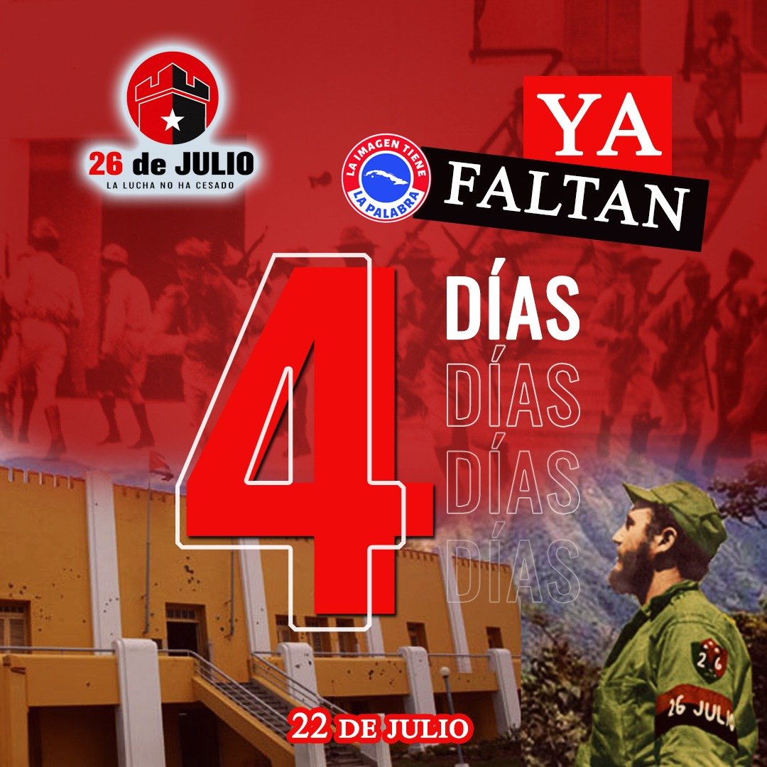 En 4 días, ya estamos en 26❗
Fidel convirtió su defensa en un alegato político ("La Historia me Absolverá"), donde expuso su programa revolucionario.  

🔴⚫️ | #LaLuchaNoHaCesado
#FinanzasyPrecios