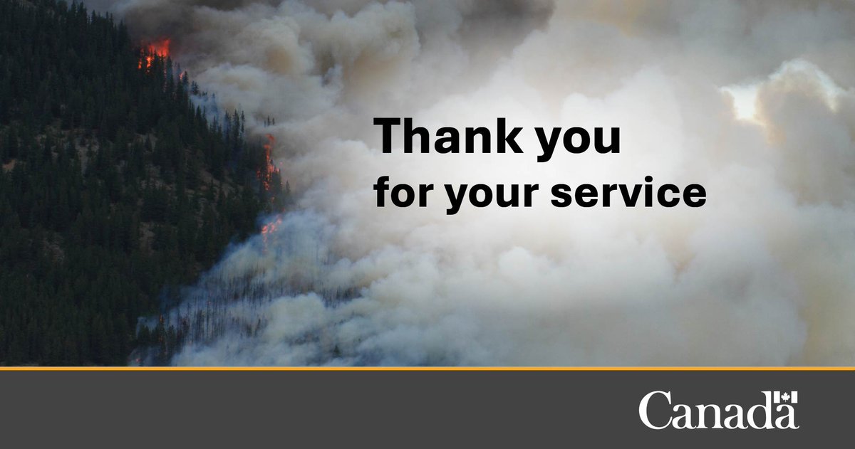 Safety_Canada's tweet image. Sending our gratitude to all firefighters, first responders, search and rescue, local government workers, volunteers, road crews, and everyone helping with the ongoing #wildfires in #Canada. We thank you for your service and dedication to keeping Canadians safe.