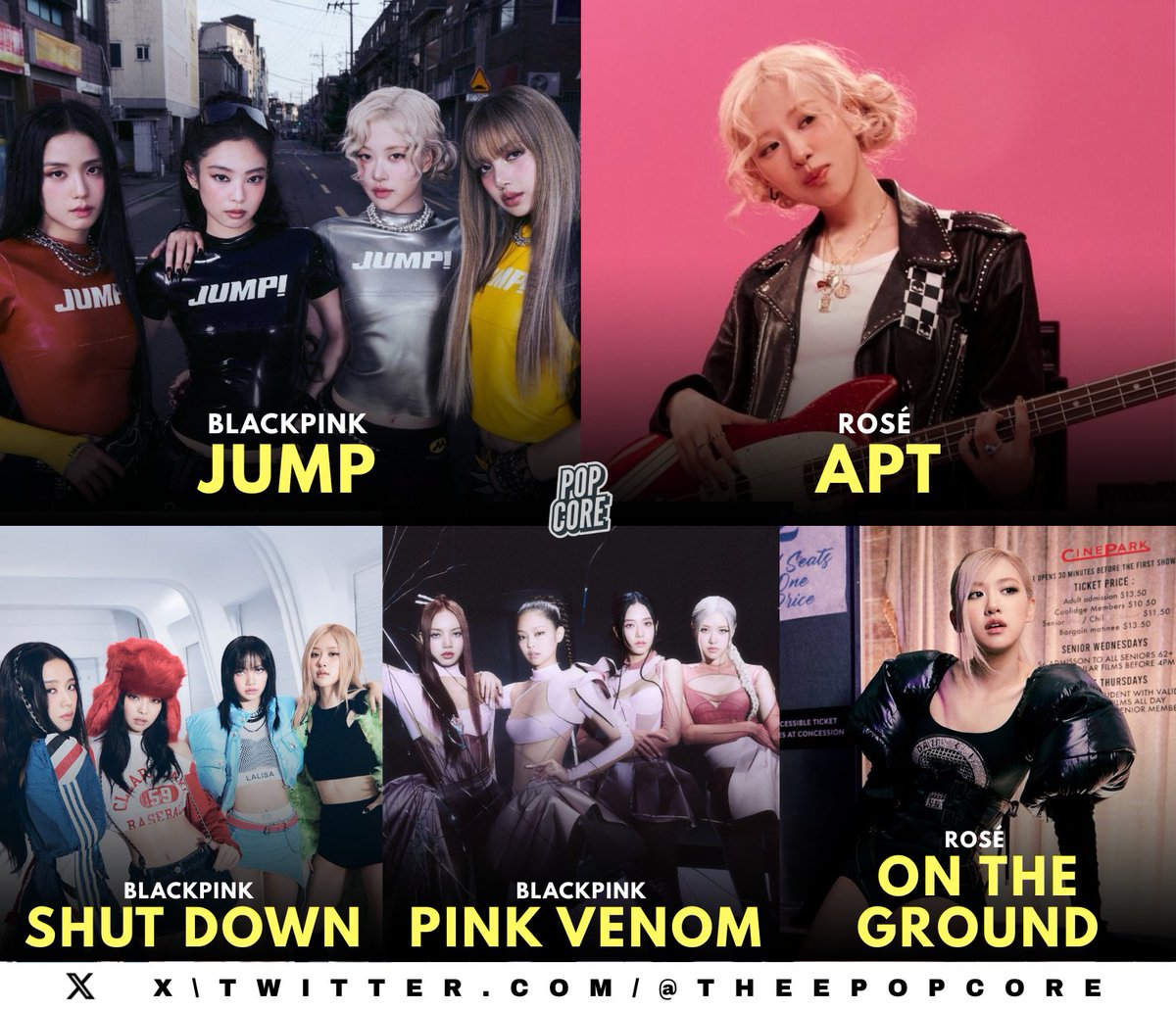 TheePopCore's tweet image. K-pop Female Acts that have hit #1 on the Billboard Global 200 chart in history: