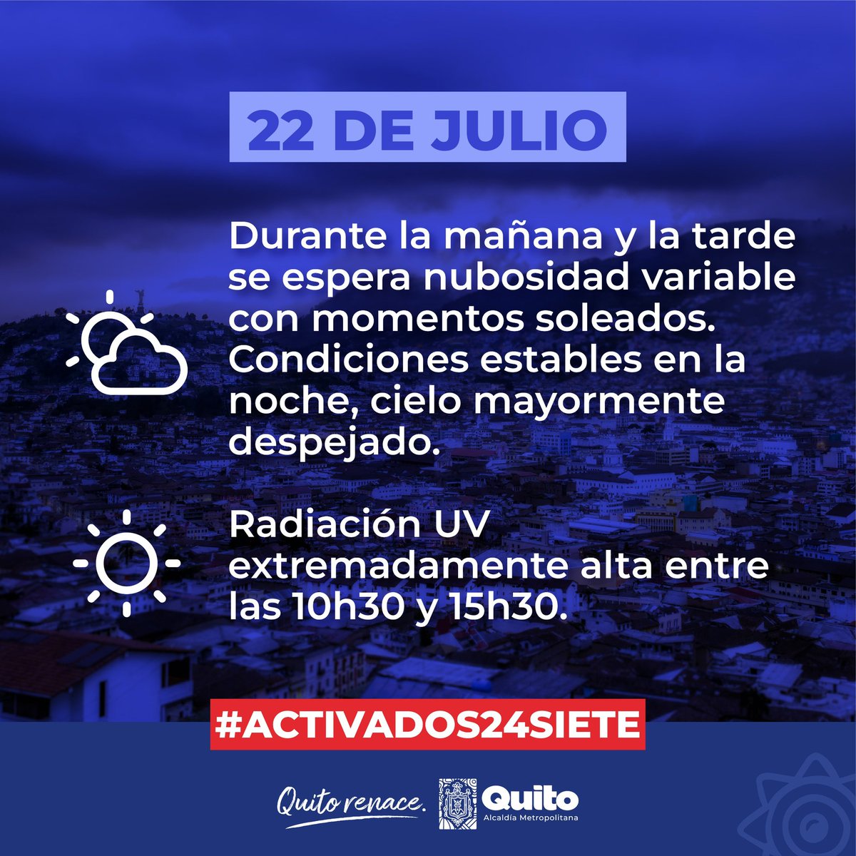 🚨#Activados24Siete | Sala Situacional del COE M informa:

📈Análisis climático.

(Fuente: INAMHI)