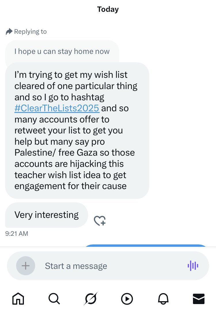 HowardA_AtLaw's tweet image. Gross. I woke up this morning to this message sent to me by a friend who is a teacher and trying to get her class supplies, and the pro Hamas idiots even hiJack and ruin that.
There is nothing in these morons want pervert for their own pro terrorism agenda