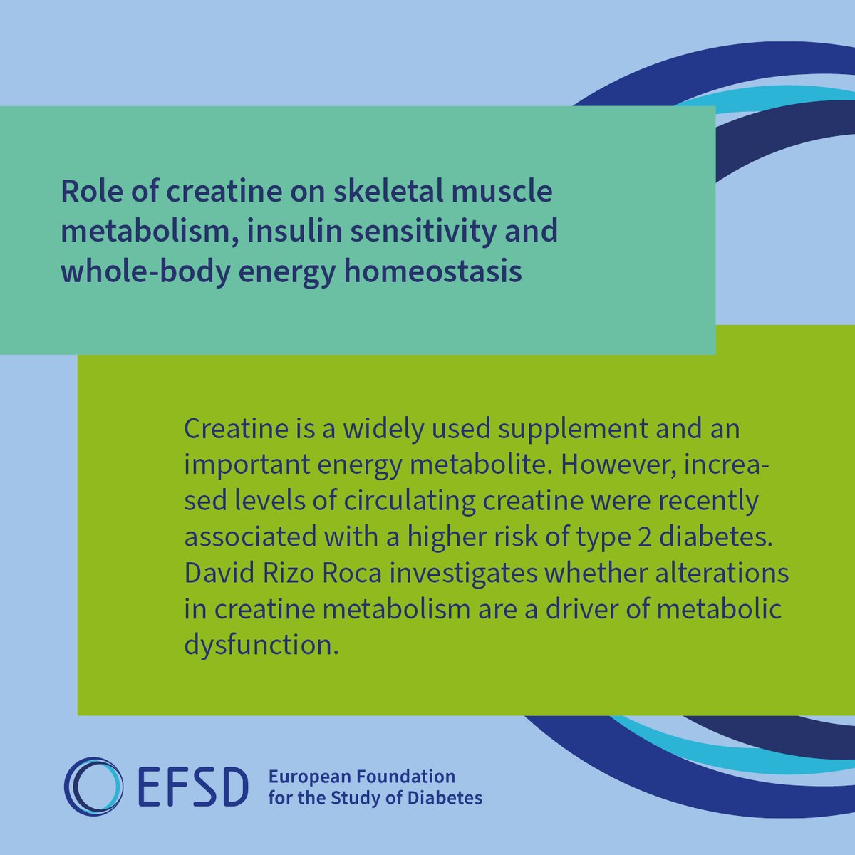 EASDnews's tweet image. 🤝Meet David Rizo Roca (@karolinskainst) #EFSD/ @LillyDiabetesIn Young Investigator Award recipient, whose research explores the role of creatine metabolism in #T2D-showing that CKMT2 loss in muscle impairs glucose oxidation&mimics diabetic traits.
📖- bit.ly/4m7bGyq