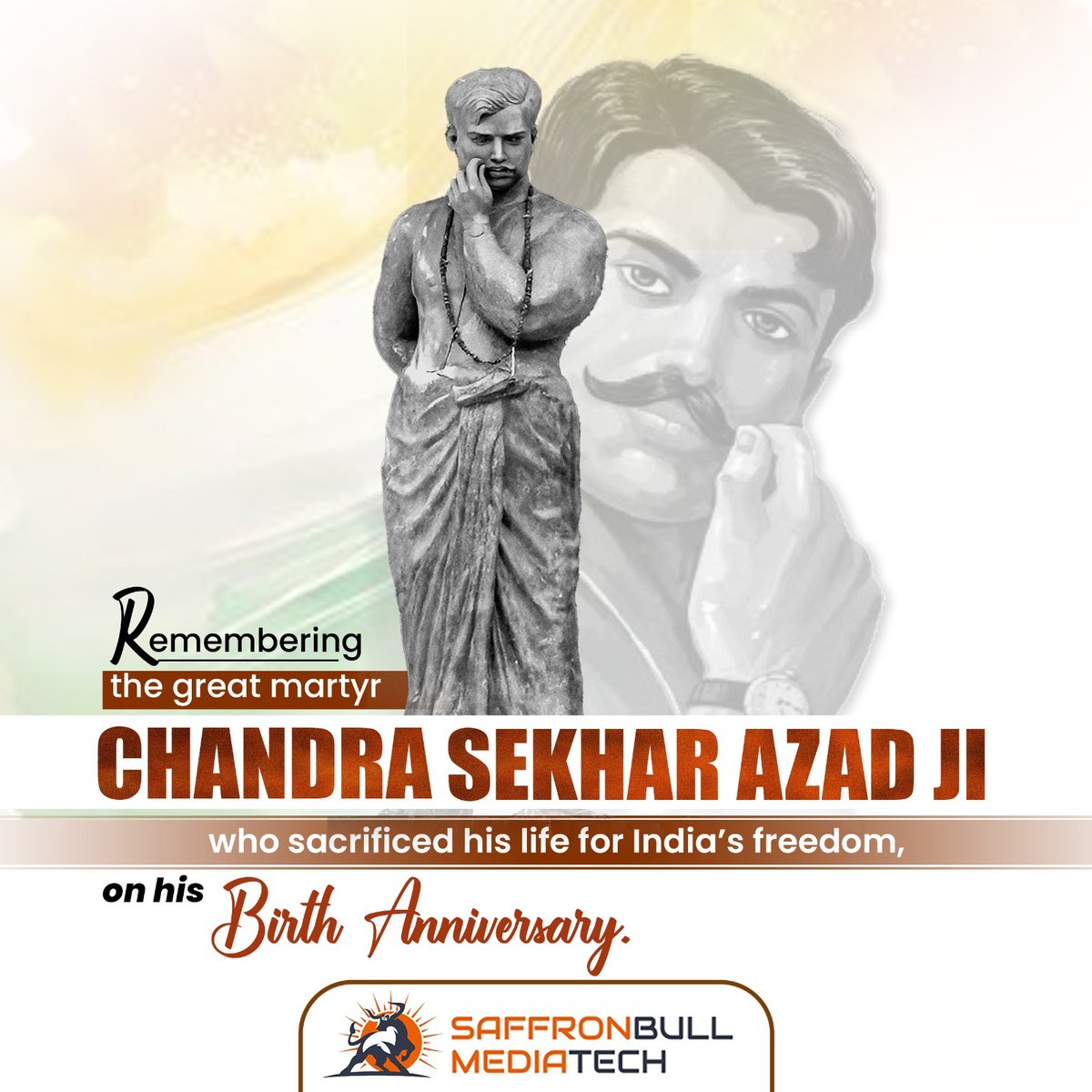 SaffronBull_MT's tweet image. On his birth anniversary, we pay tribute to Shri Chandrasekhar Azad Ji, the fearless freedom fighter who laid down his life for India’s independence. 🇮🇳
#ChandrasekharAzad #BirthAnniversary #FreedomFighter