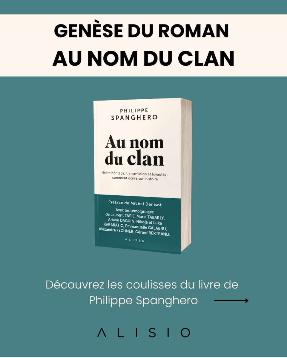 PSpanghero's tweet image. « Au nom du clan » prend vie ✨🙏🏻
Il y est question de nos loyautés familiales, de ce dont on héritage, de ce que l on désire transmettre et du chemin entre les 2 en conscience !
Chez @Alisio_editions
Sortie le 4 septembre
En pre commande ici 👇🏻
fnac.com/a21573793/Phil…
