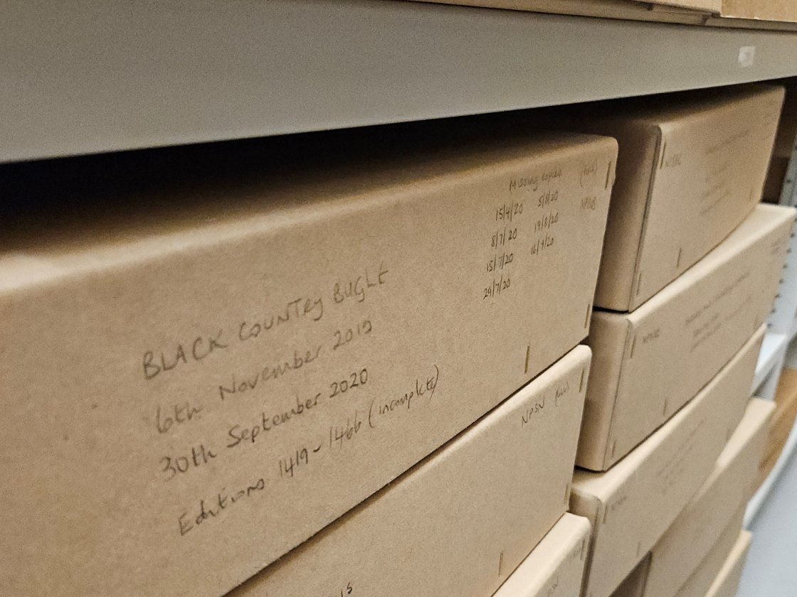 Dudley Archives (@dudleyarchives) on Twitter photo Might you have some copies of the Black Country Bugle from 2020?
We are hoping to find copies that are missing from our collection:
15/4/2020
8/7, 15/7, 29/7
5/8, 19/8
7/10, 14/10, 21/10, 28/10
11/11
23/12
Please contact us on: 01384 812770
or email: Dudley.Archives@GLL.ORG Might you have some copies of the Black Country Bugle from 2020?
We are hoping to find copies that are missing from our collection:
15/4/2020
8/7, 15/7, 29/7
5/8, 19/8
7/10, 14/10, 21/10, 28/10
11/11
23/12
Please contact us on: 01384 812770
or email: Dudley.Archives@GLL.ORG