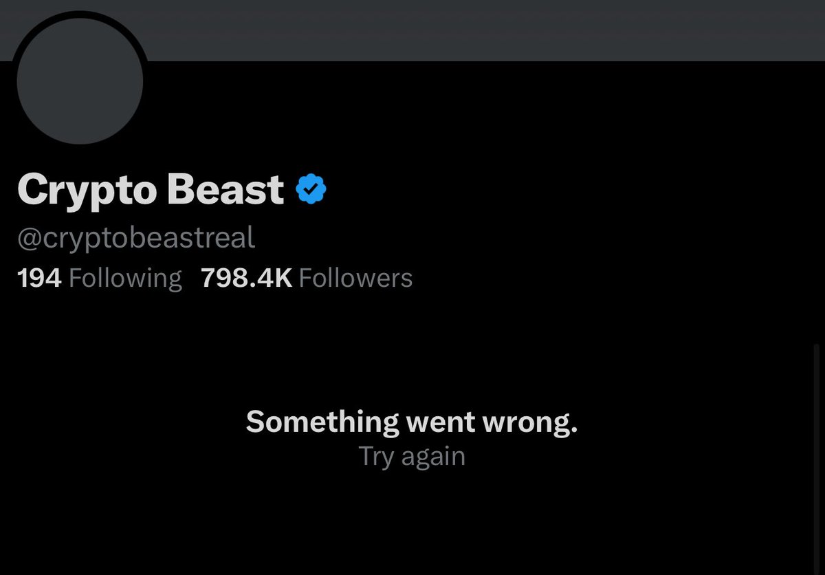 Update: Crypto Beast just deactivated his X account. They probably return within a few days and potentially change their username.