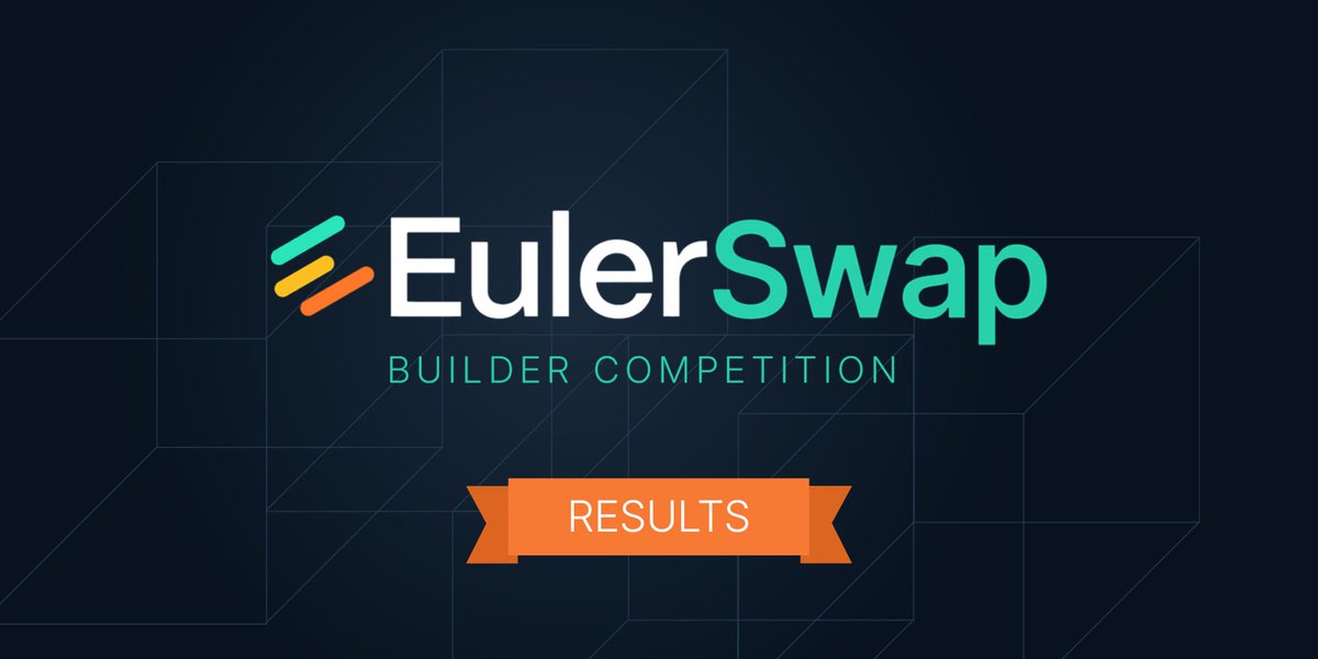encodeclub's tweet image. EulerSwap Builder Competition results are in 🏆
The quality was so high, judges added 5 extra finalists - they just couldn’t narrow it down!
Check out the top builds here: eulerswap.encode.club