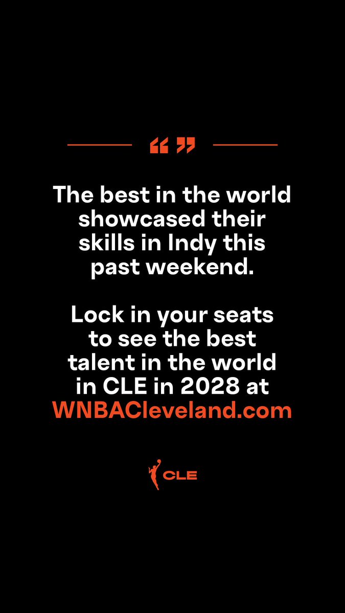 clevelandwnba's tweet image. Coming to Cleveland in 2028. Lock in your seats now at WNBACleveland.com.