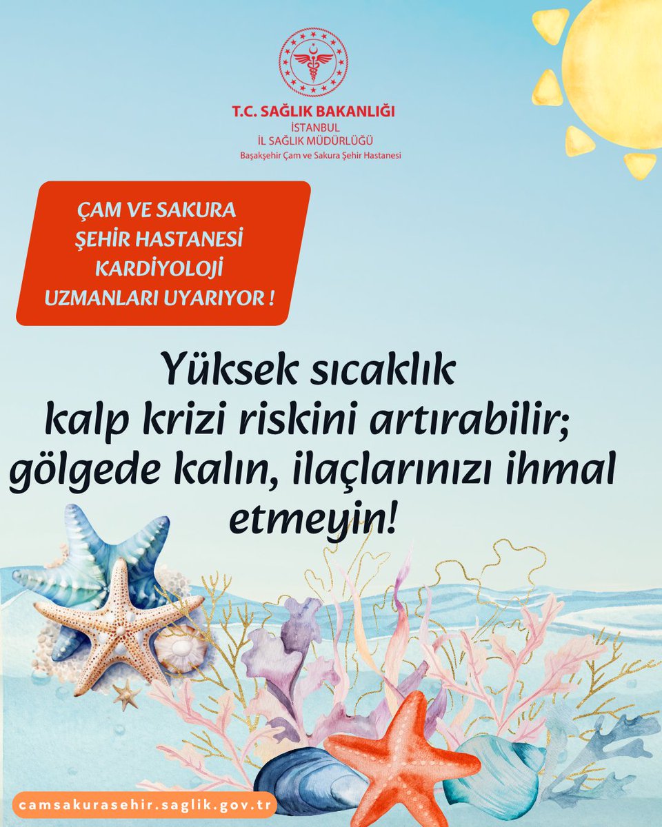Güneşin altında değil, gölgenin altında sağlıklı kalın!

#kardiyoloji #sıcak #güneş #kalp #sbkhgm #ismgovtr #ÇamSakura #SağlığınGeleceği