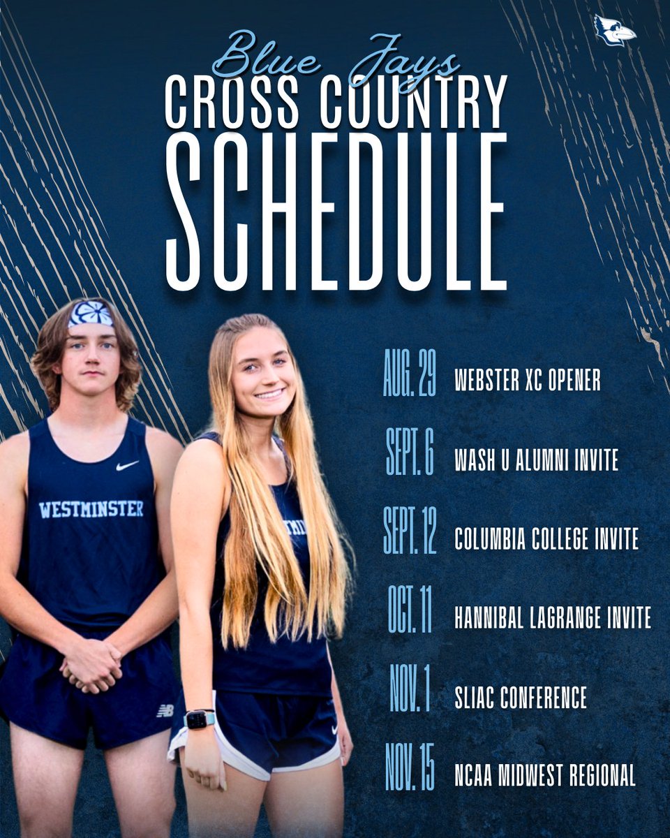 WC_BlueJays's tweet image. 2025 men&apos;s and women&apos;s cross country schedule!