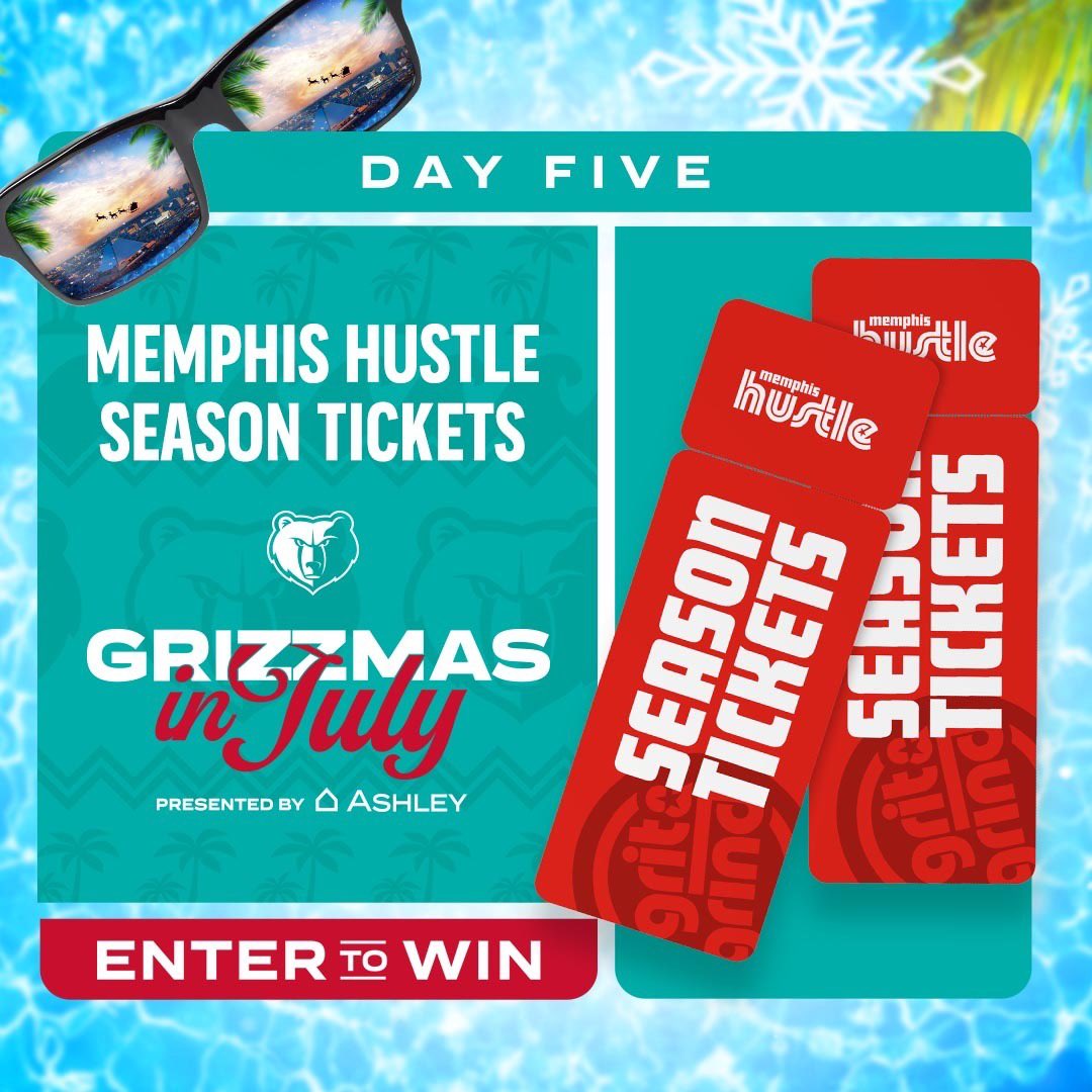 memgrizz's tweet image. 饾棜饾棩饾棞饾棴饾棴饾棤饾棓饾棪 饾椂饾椈 饾棟饾槀饾椆饾槅: DAY 5 presented by @AshleyHomeStore
馃巵 Hustle Season Tickets
Enter Here 鉃★笍 on.nba.com/469JO8c