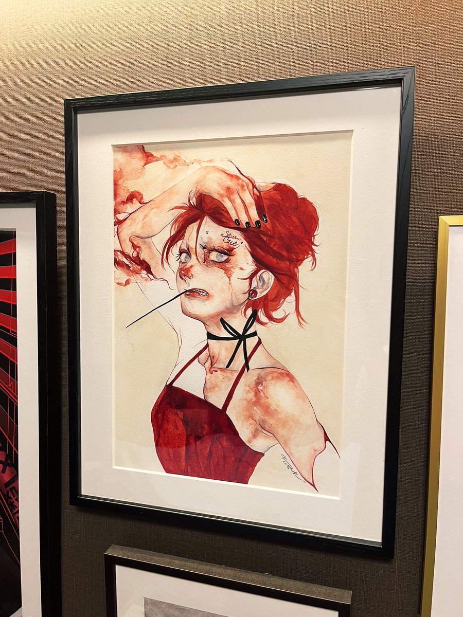 chibaclimber's tweet image. 江黒元気さんSRBGENkの個展IN DREAMSでWelcome to the Slow Clubをお迎えした。

赤と白の色合いが大変に素晴らしい。
大事にします。