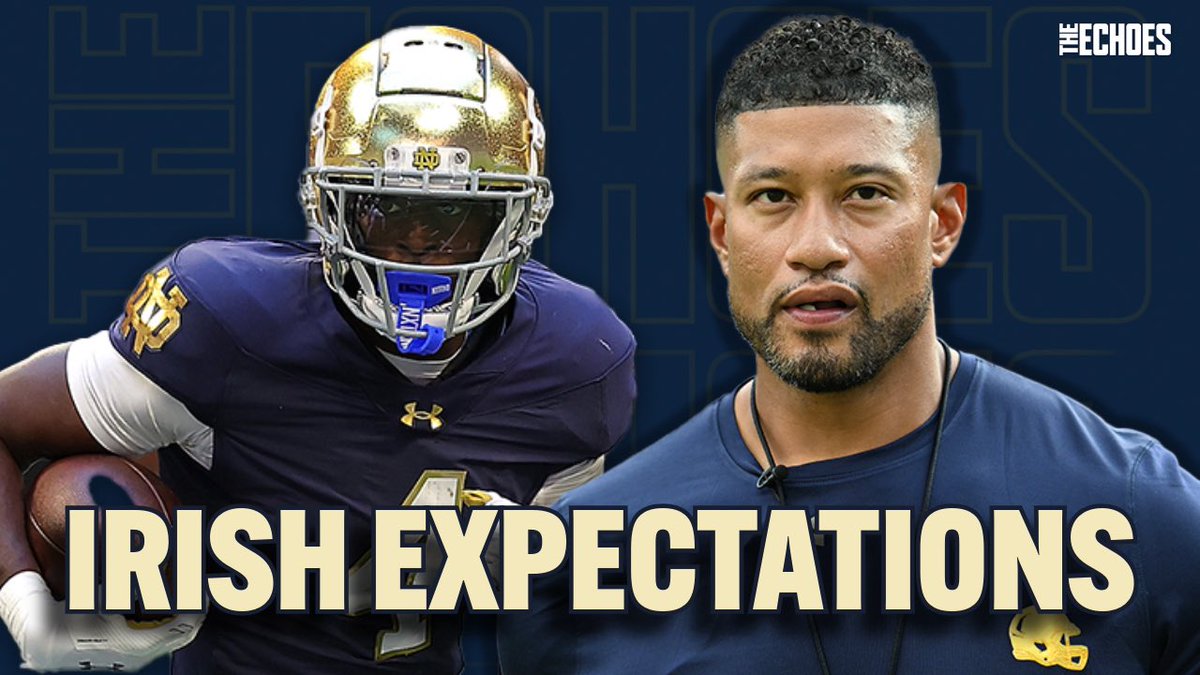 TheEchoesNDpod's tweet image. Let the countdown begin! ☘️☘️
Our debut episode premieres Wednesday morning at 6AM ET @mikegolicjr @jessica_smetana
Irish Expectations
Who is QB1?
Red hot recruiting
SUBSCRIBE youtube.com/watch?v=3ZhSd_…