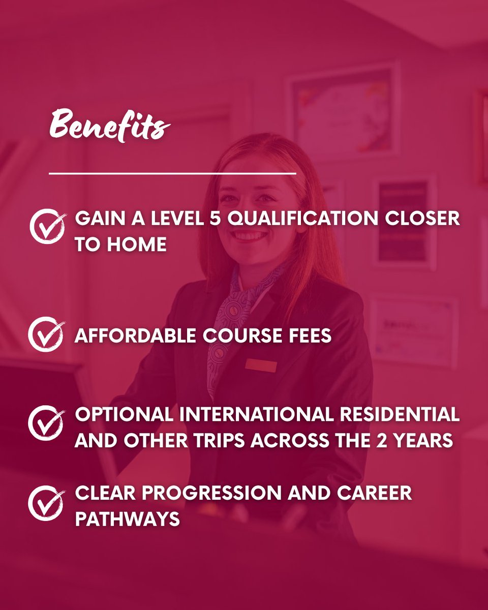 North West Regional College (@nwrc_college) on Twitter photo Our L5 Foundation Degree in Hospitality, Tourism or Events Management with <a href="/OUBelfast/">The OU in Northern Ireland</a> is a unique course that also allows students to pick their modules based on their area of interest (Hospitality/Tourism/Events)!
Choose NWRC: shorturl.at/vsfKL Our L5 Foundation Degree in Hospitality, Tourism or Events Management with <a href="/OUBelfast/">The OU in Northern Ireland</a> is a unique course that also allows students to pick their modules based on their area of interest (Hospitality/Tourism/Events)!
Choose NWRC: shorturl.at/vsfKL