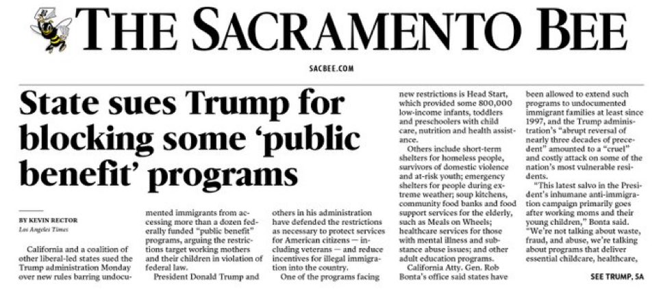 ProudElephantUS's tweet image. 🚨 INSANE: California is suing President Trump after BILLIONS in taxpayer-funded benefits were BLOCKED from going to illegal aliens.
You can’t even make this crap up… 🤦🏻♂️