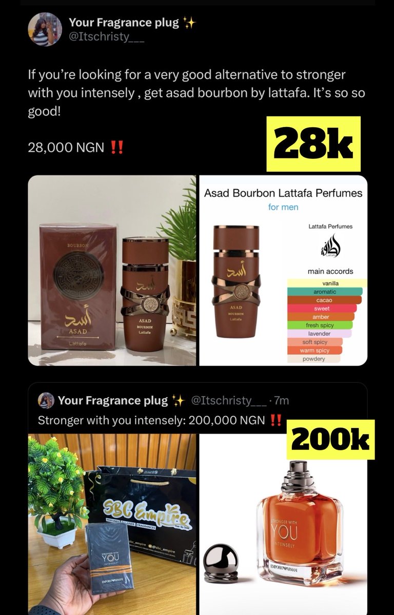 Itschristy___'s tweet image. Back by popular demand ‼️
Asad bourbon by lattafa : 28k