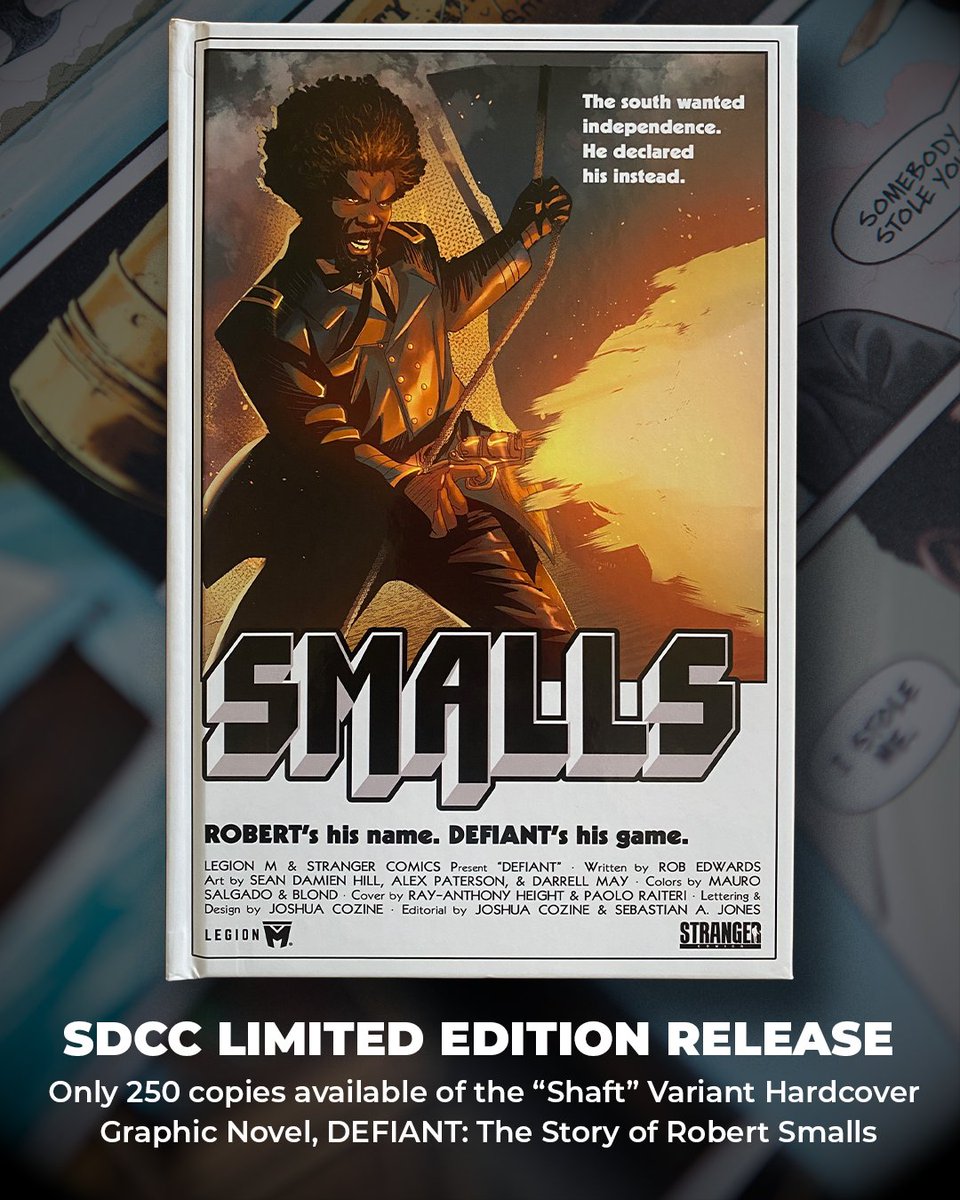LegionMOfficial's tweet image. Hey #SDCC! 💥 The Limited-Edition “Shaft” Variant Hardcover of @defiant_project is here — and we’ve only got 250 copies available! Find us at booth #4022 or head to @strangercomics at booth #2307 to grab yours before they’re gone!
#SanDiegoComicCon2025 #ComicCon #Defiant…