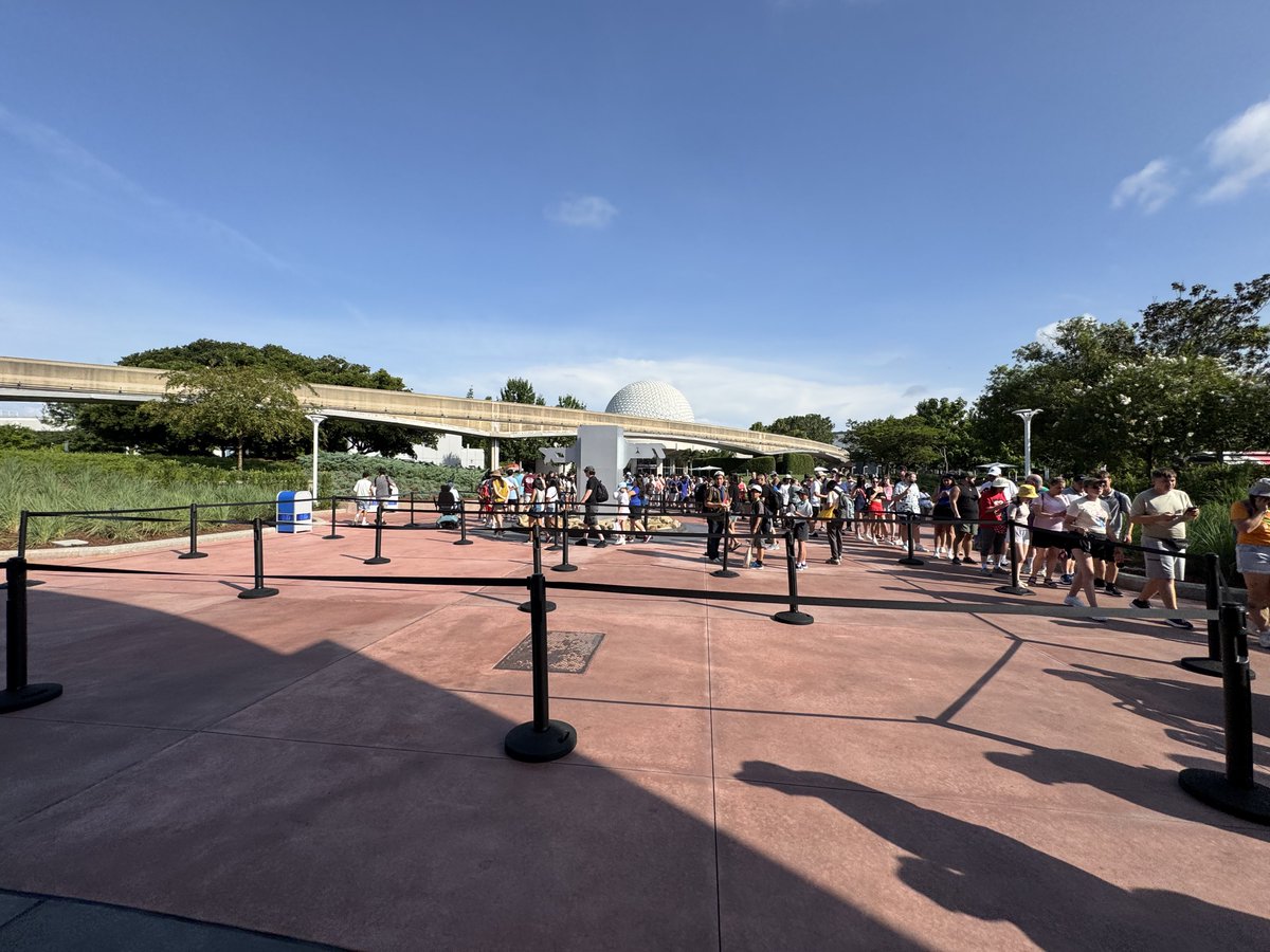 DreamfinderGuy's tweet image. Genuinely shocked at the demand for Test Track this morning. It has died out a lot in the last half hour, but the line was practically back to Odyssey at park open. Opened at 120, briefly peaked at 150, now back to 120. The line is now contained to just the Test Track plaza.