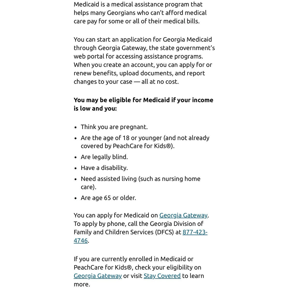 ColgaNavigator's tweet image. Medicaid is a medical assistance program that helps many Georgians who can’t afford medical care pay for some or all of their medical bills.
  
Contact Ashlee at (404) 290-1937 for assistance.
