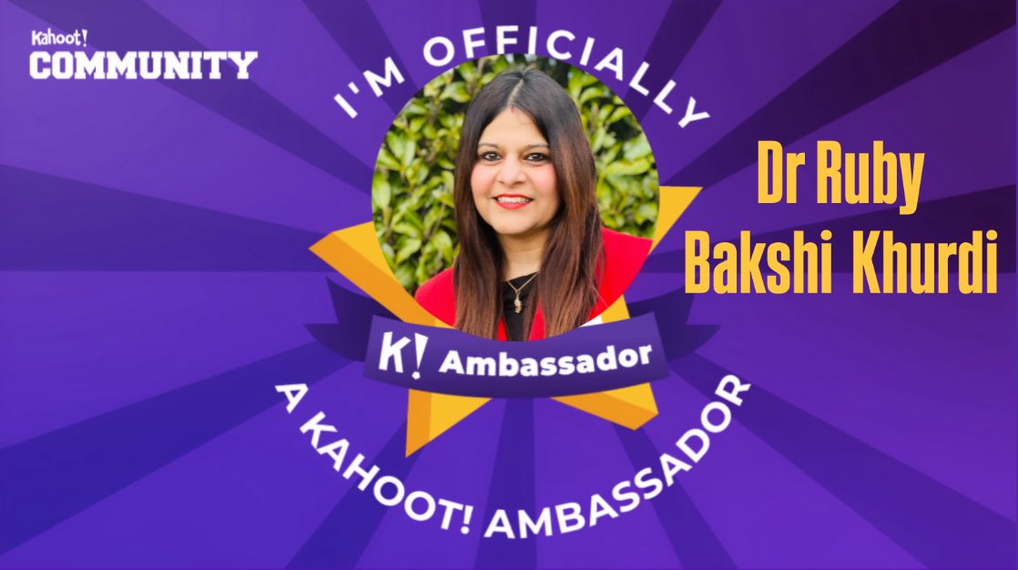 ruby_bakshi's tweet image. I am Officially Kahoot Ambassador! 🎉 
Gamification makes learning fun, engaging &amp;amp; impactful!  I’m excited to share the journey with @Kahoot 
📍RBK Academy Swiss 
#rubybakshikhurdi 
#EdTech #Gamification #KahootAmbassador