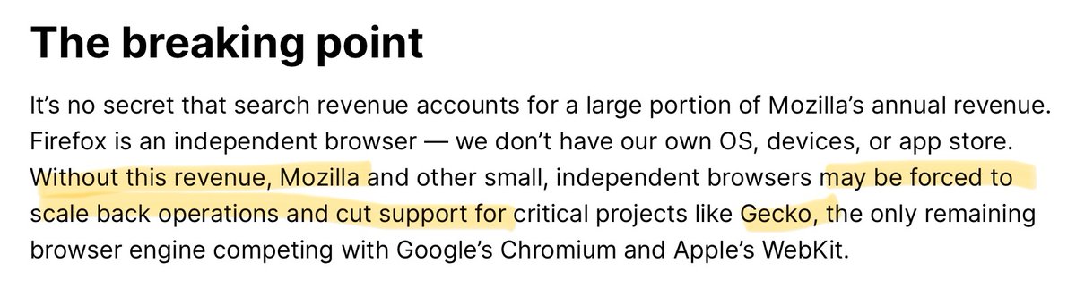 LundukeJournal's tweet image. We may be in the final days of Mozilla.
The DOJ v. Google case — which found that Google has been violating antitrust laws related to its monopoly position in the Search Engine market — is weeks away from ending the remedy phase. Judge Mehta is expected to issue his final…