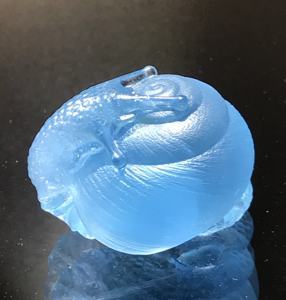 FossilLocator's tweet image. Snail carved out of Topaz by Dreher Carvings. This thing was like an inch and a half across.