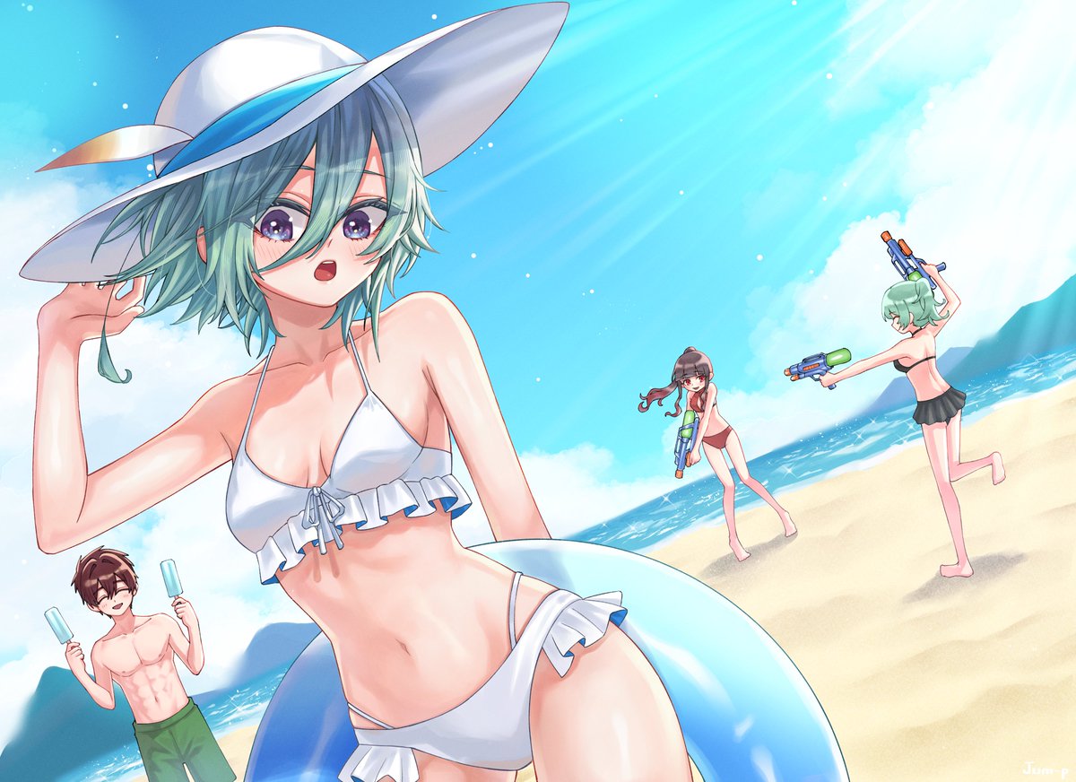 jjum_pP's tweet image. 🏖️
#100カノファンアート