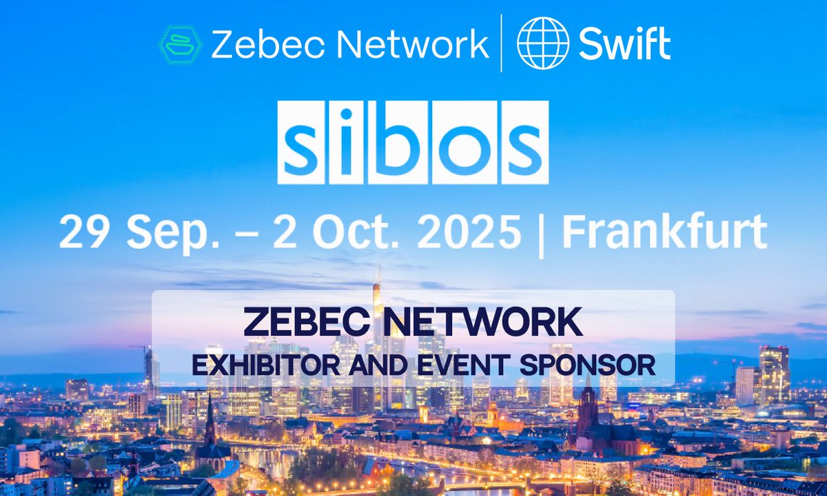 Excited to meet the global financial community in Frankfurt, Germany at Swift's <a href="/Sibos/">Sibos</a> conference, Sept 29–Oct 2, 2025!

Zebec will be exhibiting its next-gen global payroll and cards solutions alongside industry leaders like @Circle— we're ready to connect on the future of