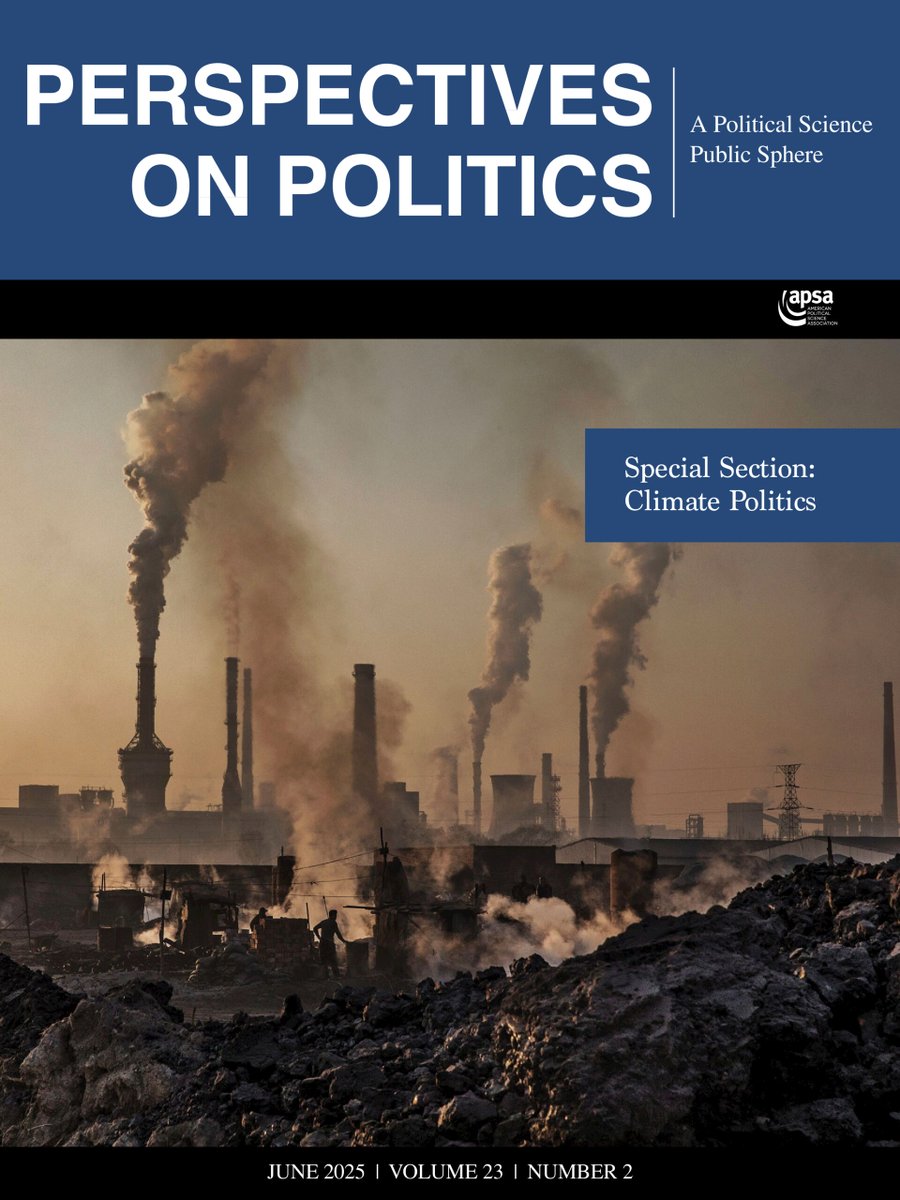 CUP_PoliSci's tweet image. Where not #OpenAccess the latest issue of @PoPpublicsphere is free to read until the end of July 2025 -
Special Section: Climate Politics - cup.org/44y4uW5
Perspectives on Politics - Volume 23 - Issue 2