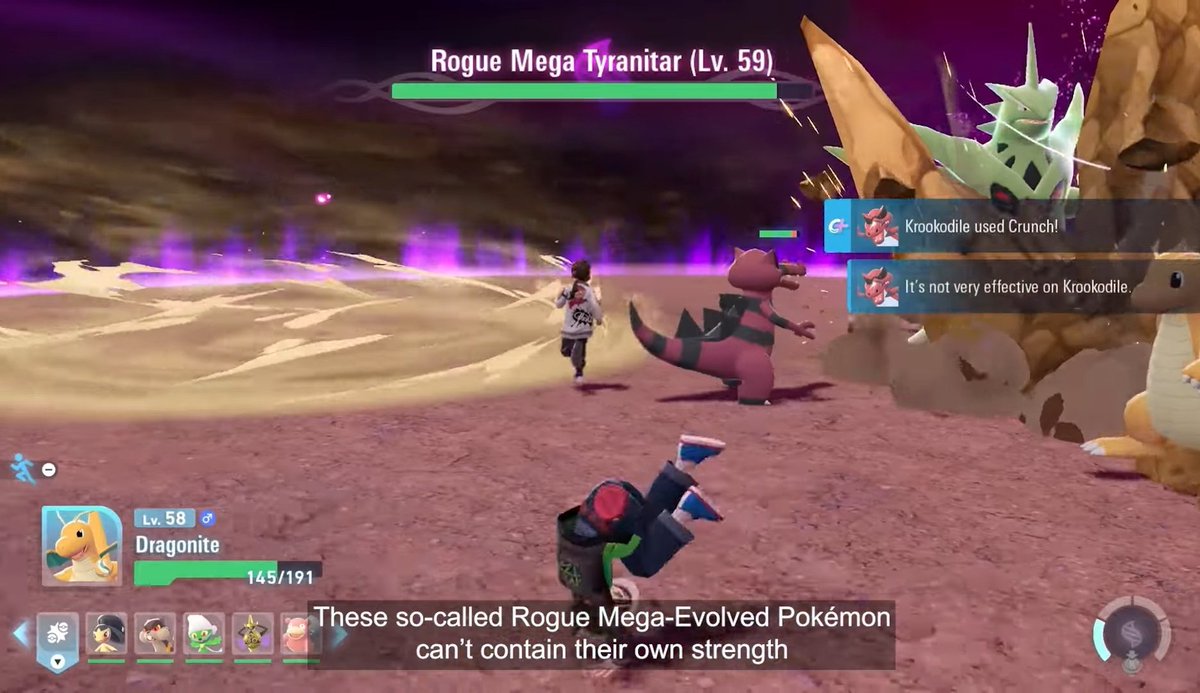 PLShitpost's tweet image. Dodging Pokémon attacks with the trainer remains in Legends ZA!!